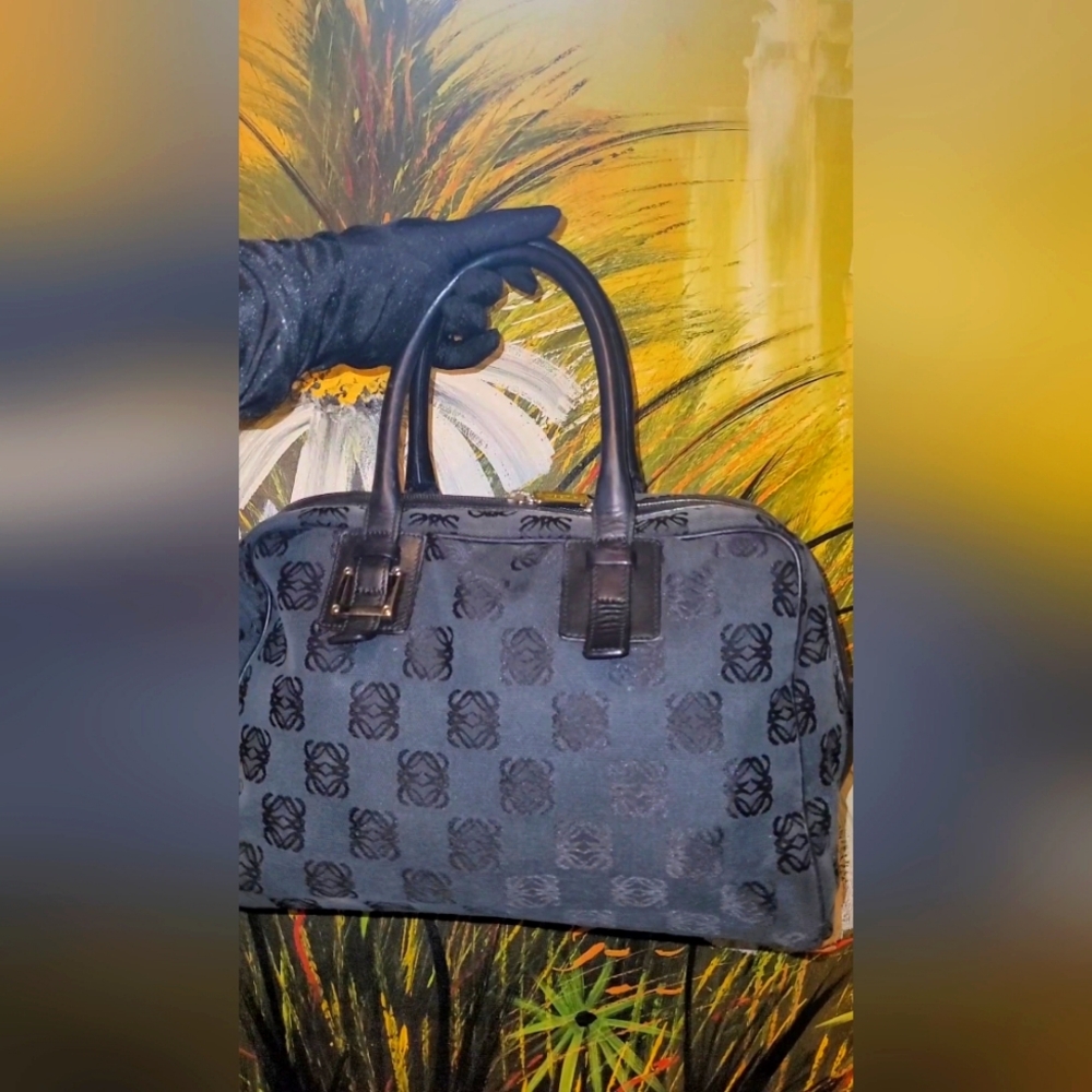 Loewe Black Patterned Satchel - Picture 4 of 16
